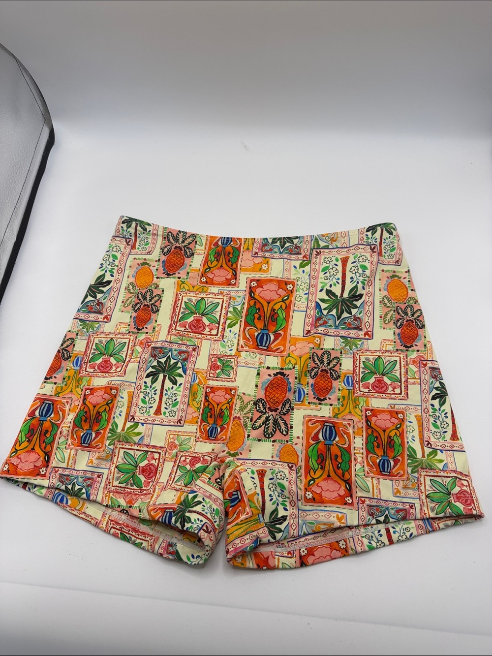 Kavala Surf High-Waist Patterned Swim Shorts in Multicolor Large
